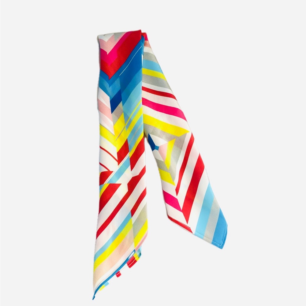 NWT SILKLETTE 100% Silk Abstract Bandana Scarf - Picture 6 of 7